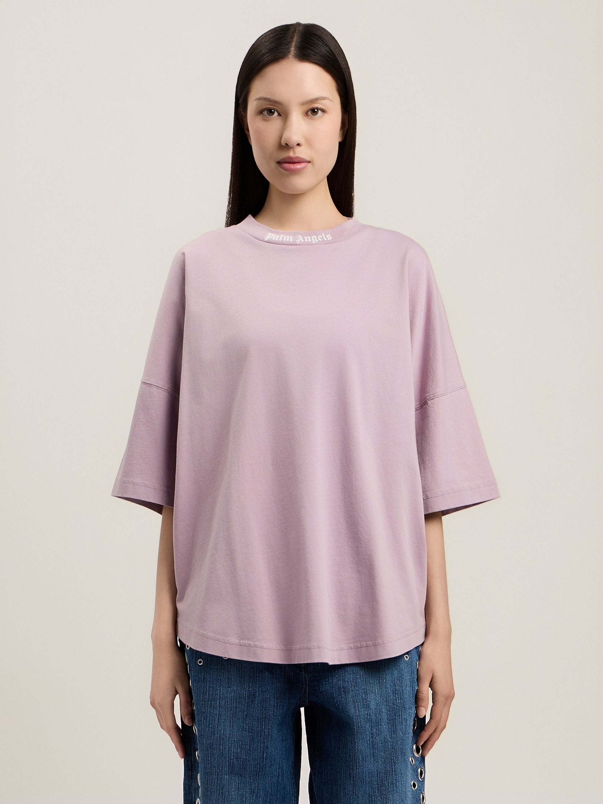 Dripping Curved Logo Over T Shirt