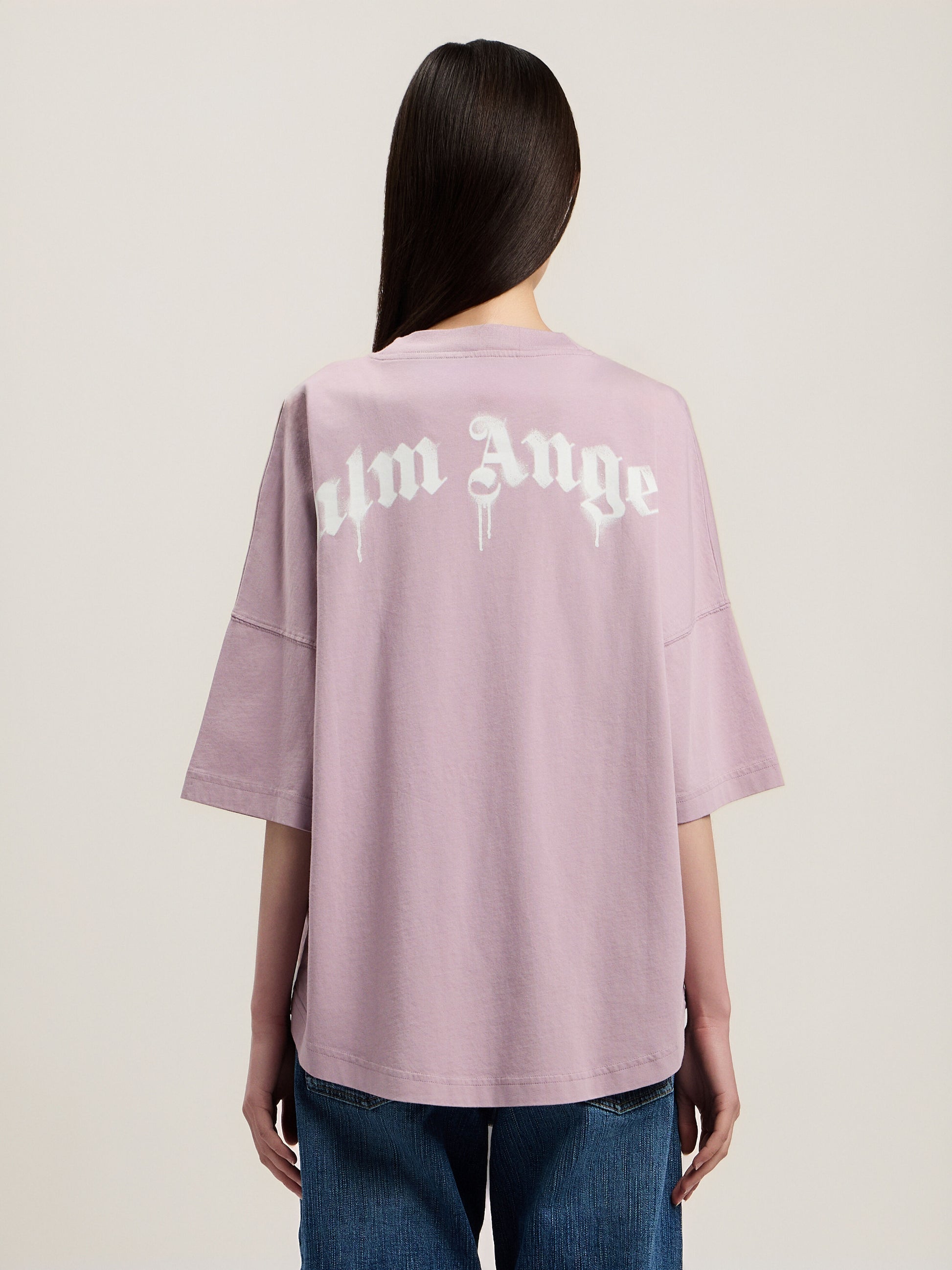 Dripping Curved Logo Over T Shirt