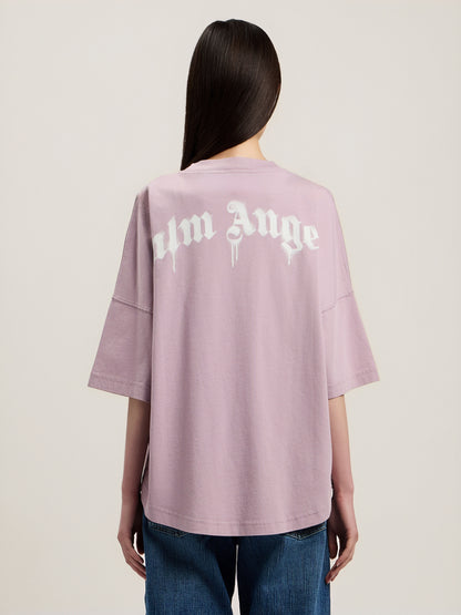 Dripping Curved Logo Over T Shirt
