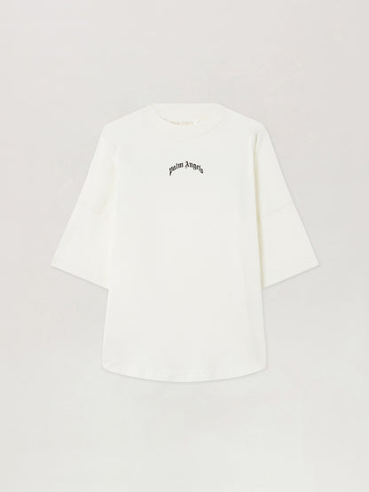 Curved Logo Over T Shirt