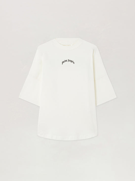 Curved Logo Over T Shirt