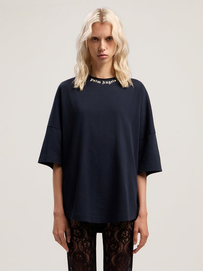 Curved Logo Collar Over Tee