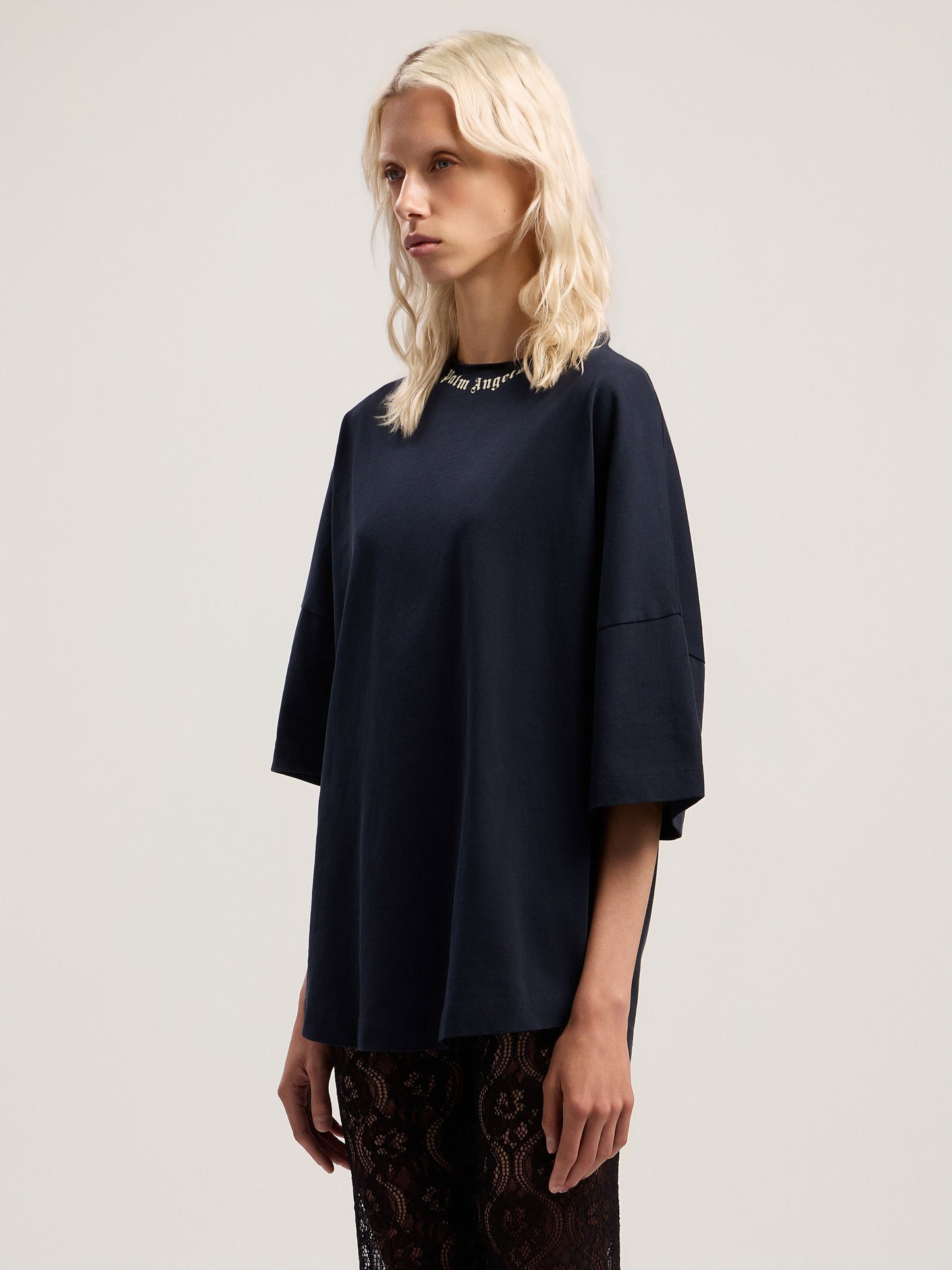 Curved Logo Collar Over Tee