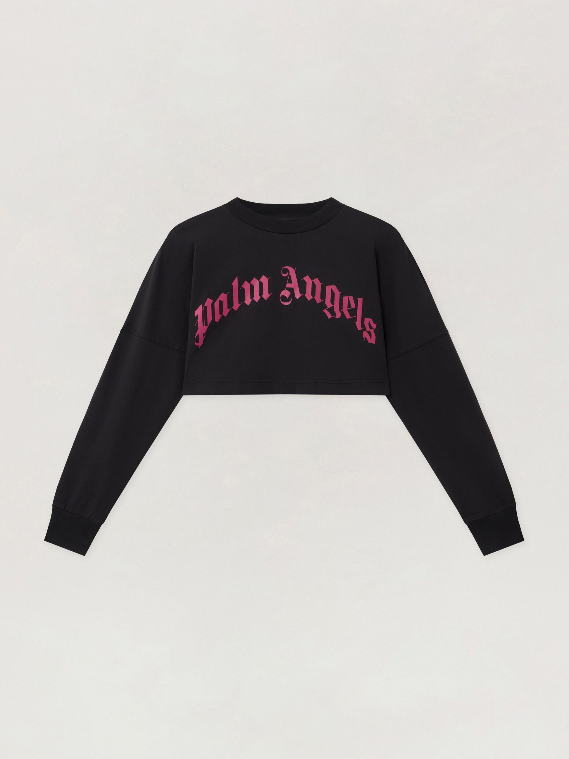 Curved Logo Crop Long Sleeve