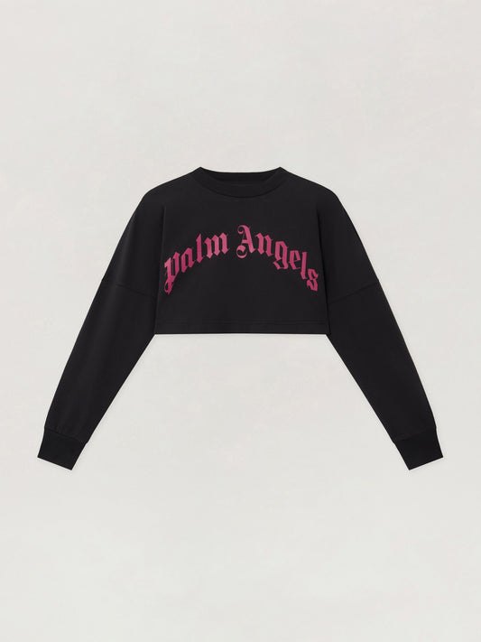 Curved Logo Crop Long Sleeve