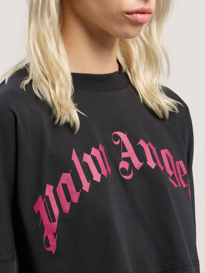 Curved Logo Crop Long Sleeve