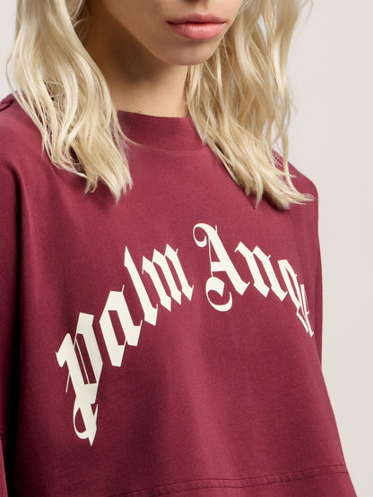 Curved Logo Crop Top