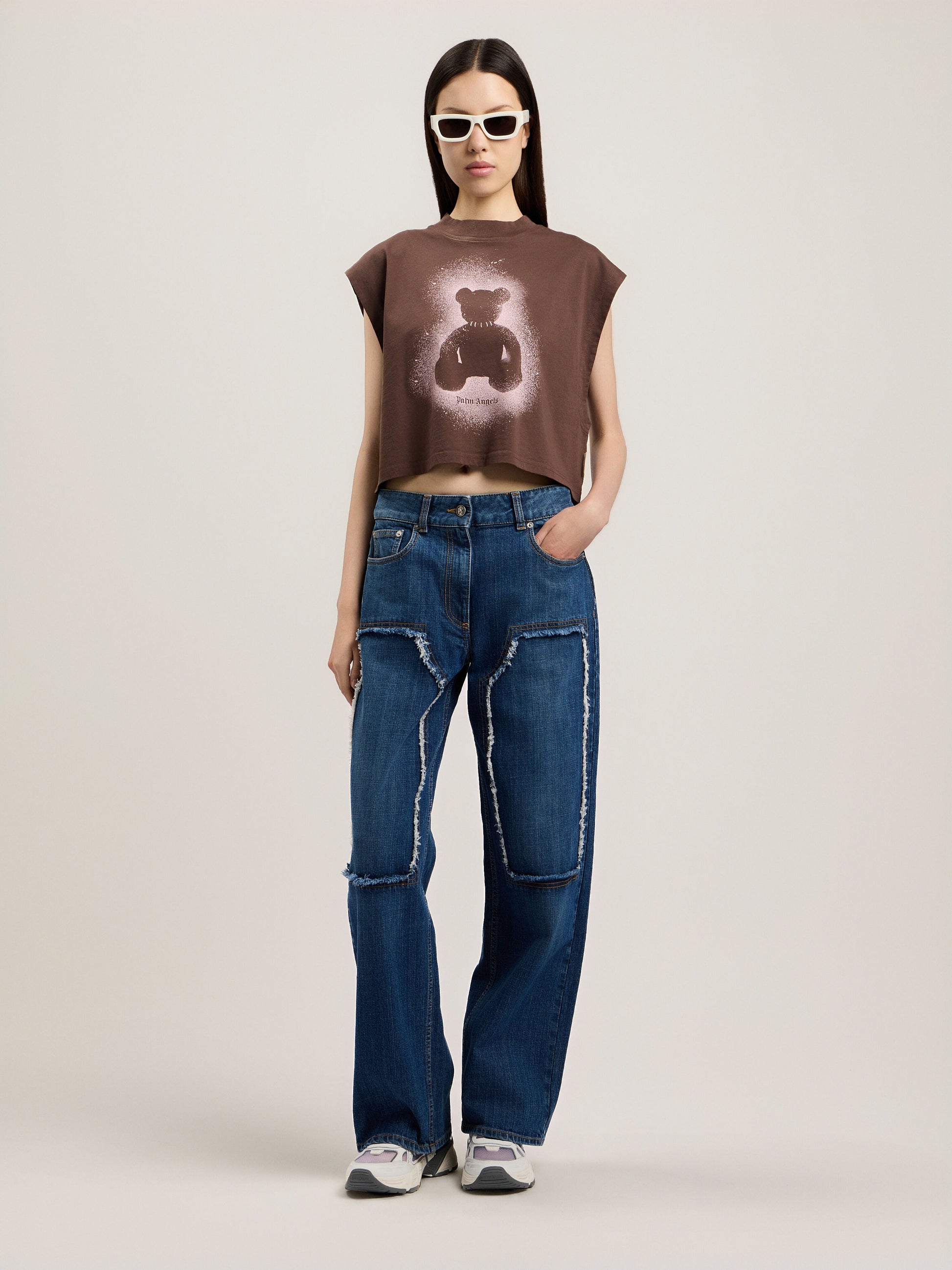 Spray Bear Boxy Tank Top