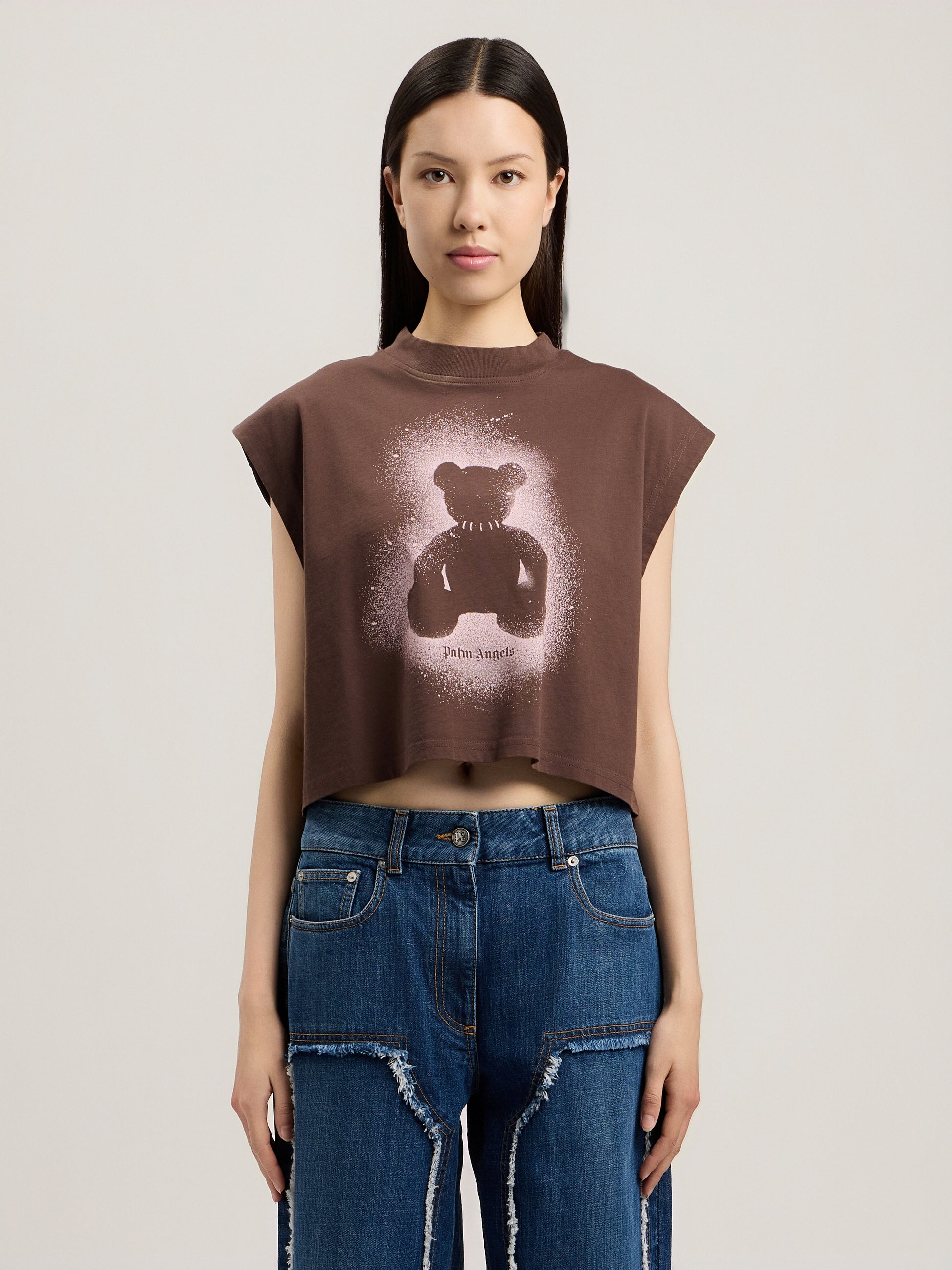 Spray Bear Boxy Tank Top