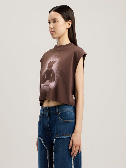 Spray Bear Boxy Tank Top