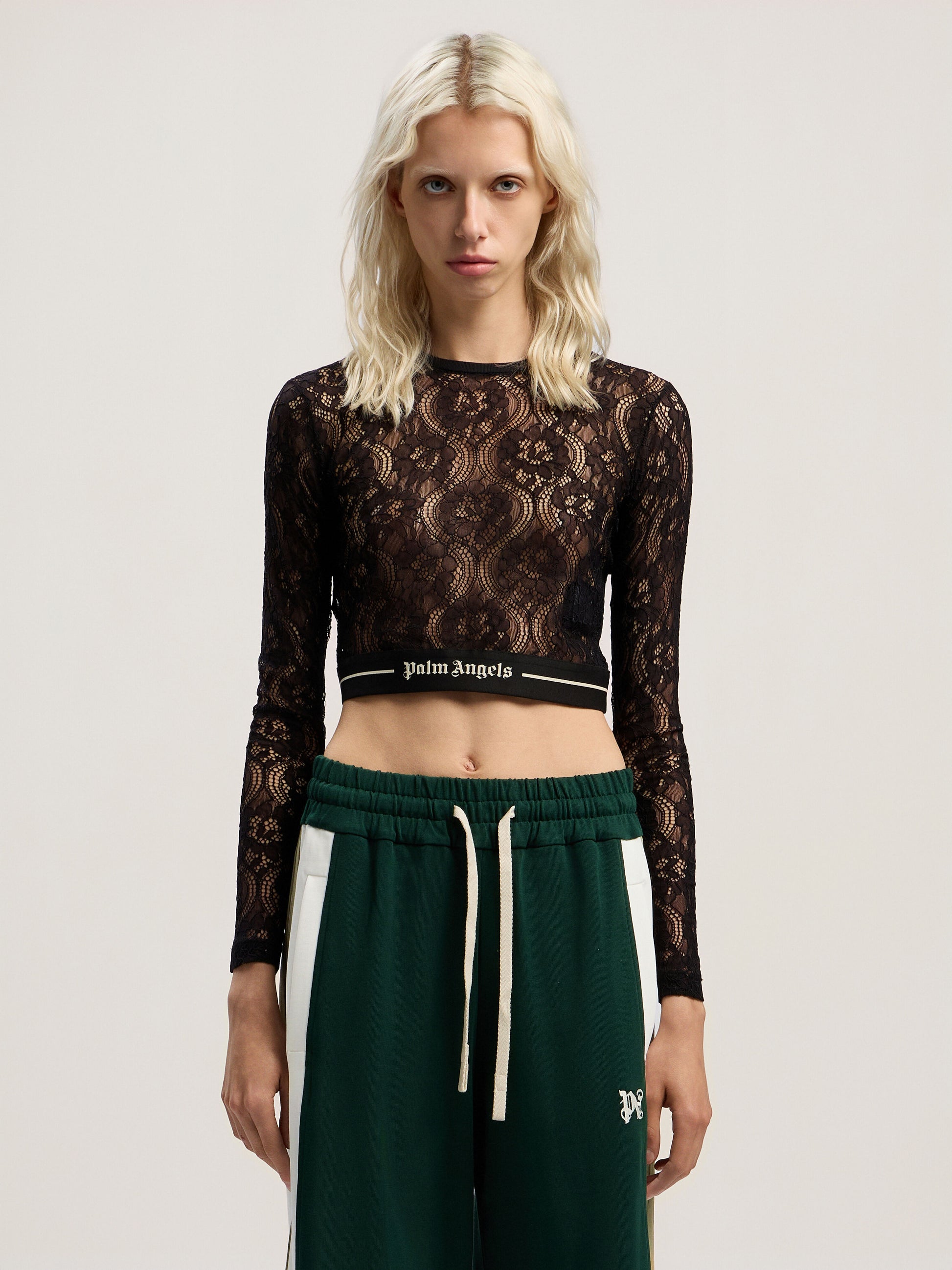Classic Logo Lace Top