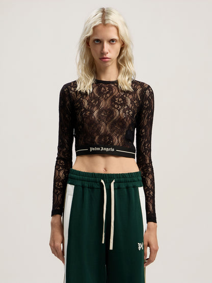 Classic Logo Lace Top