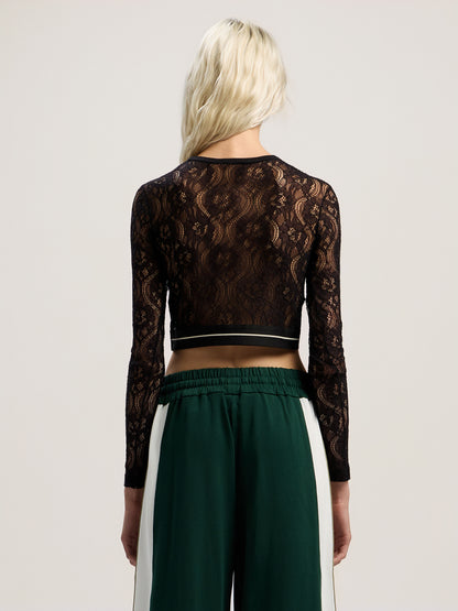 Classic Logo Lace Top