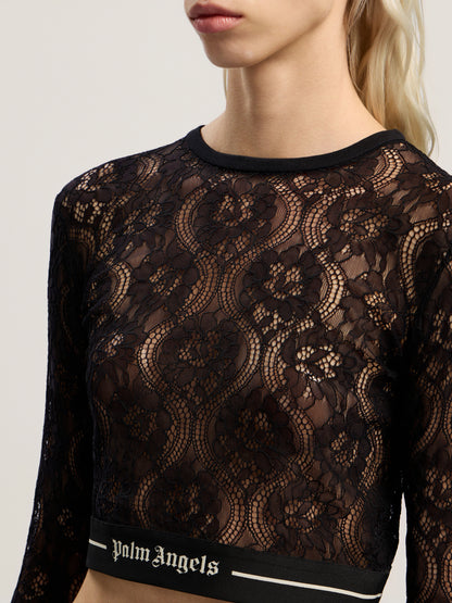 Classic Logo Lace Top