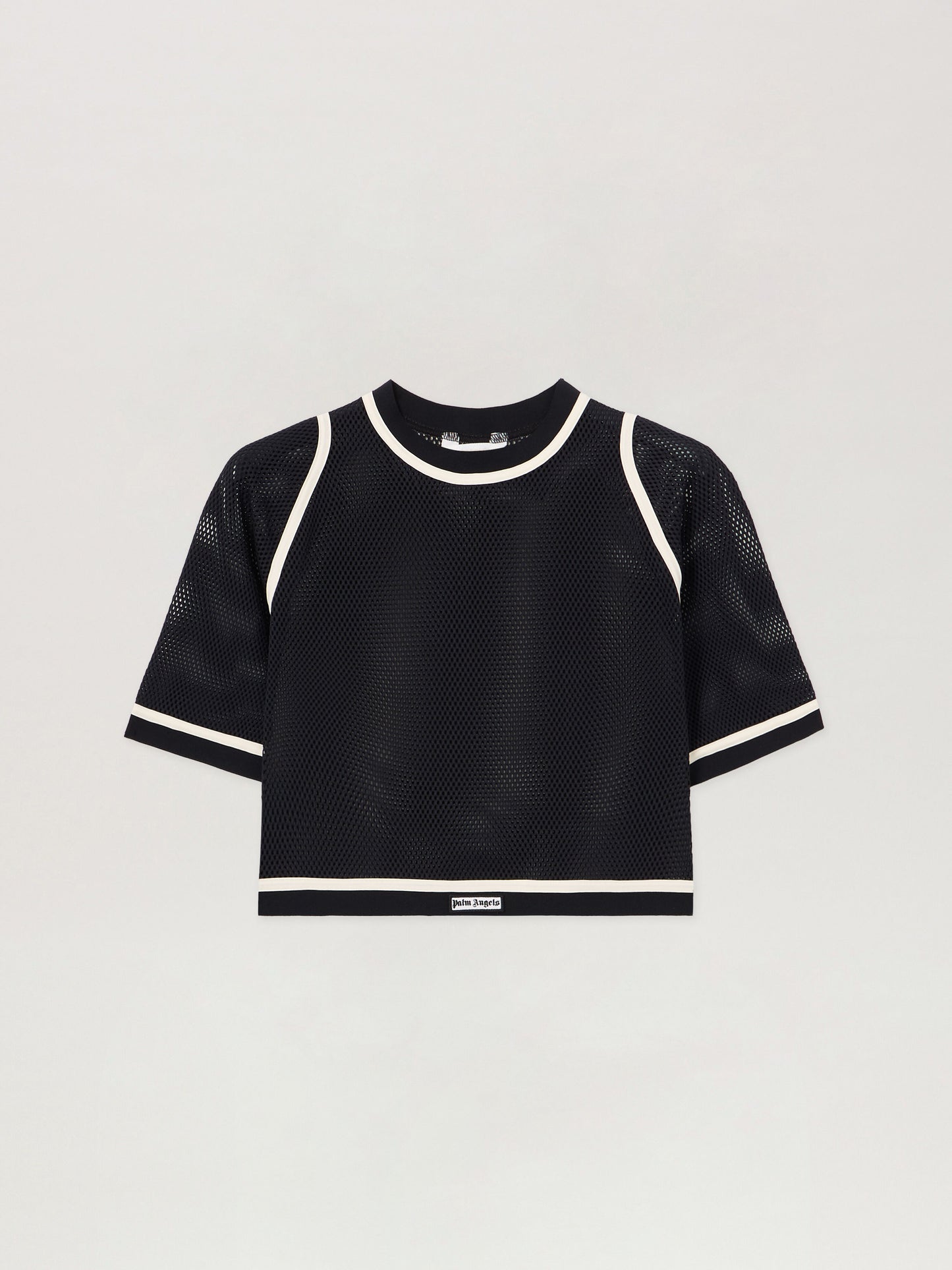 Logo Mesh Cropped Top