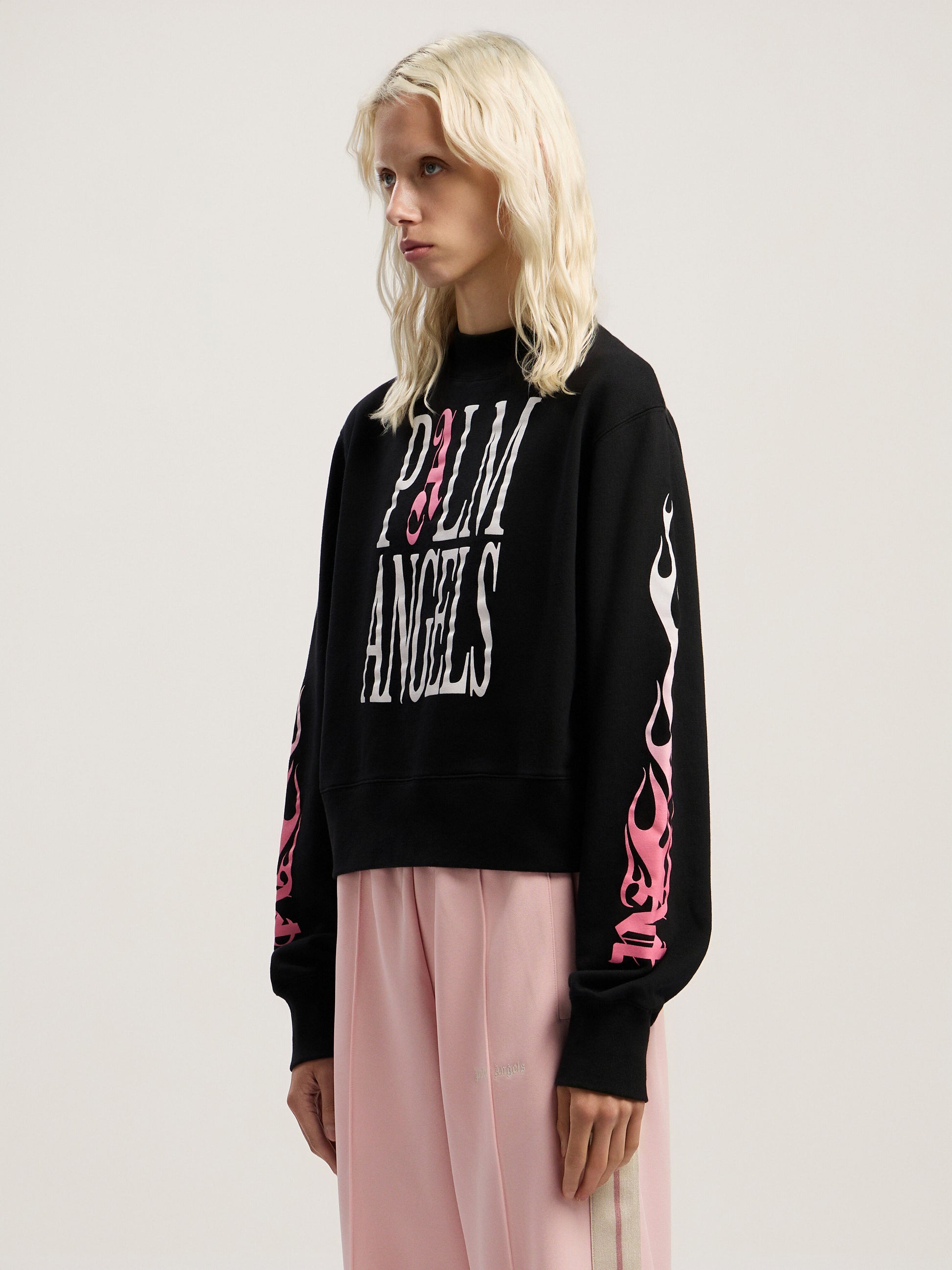 Flames Fitted Crew Sweatshirt