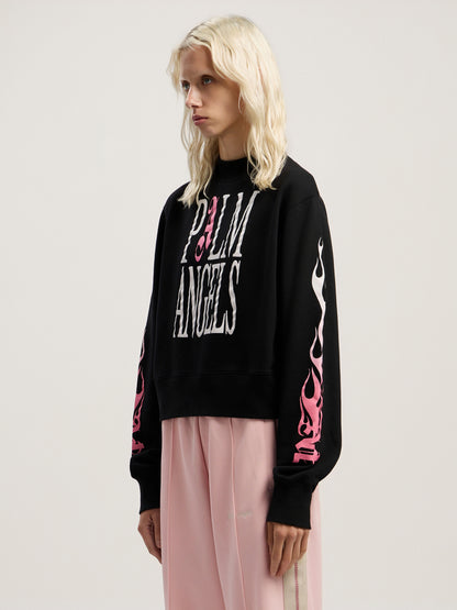 Flames Fitted Crew Sweatshirt