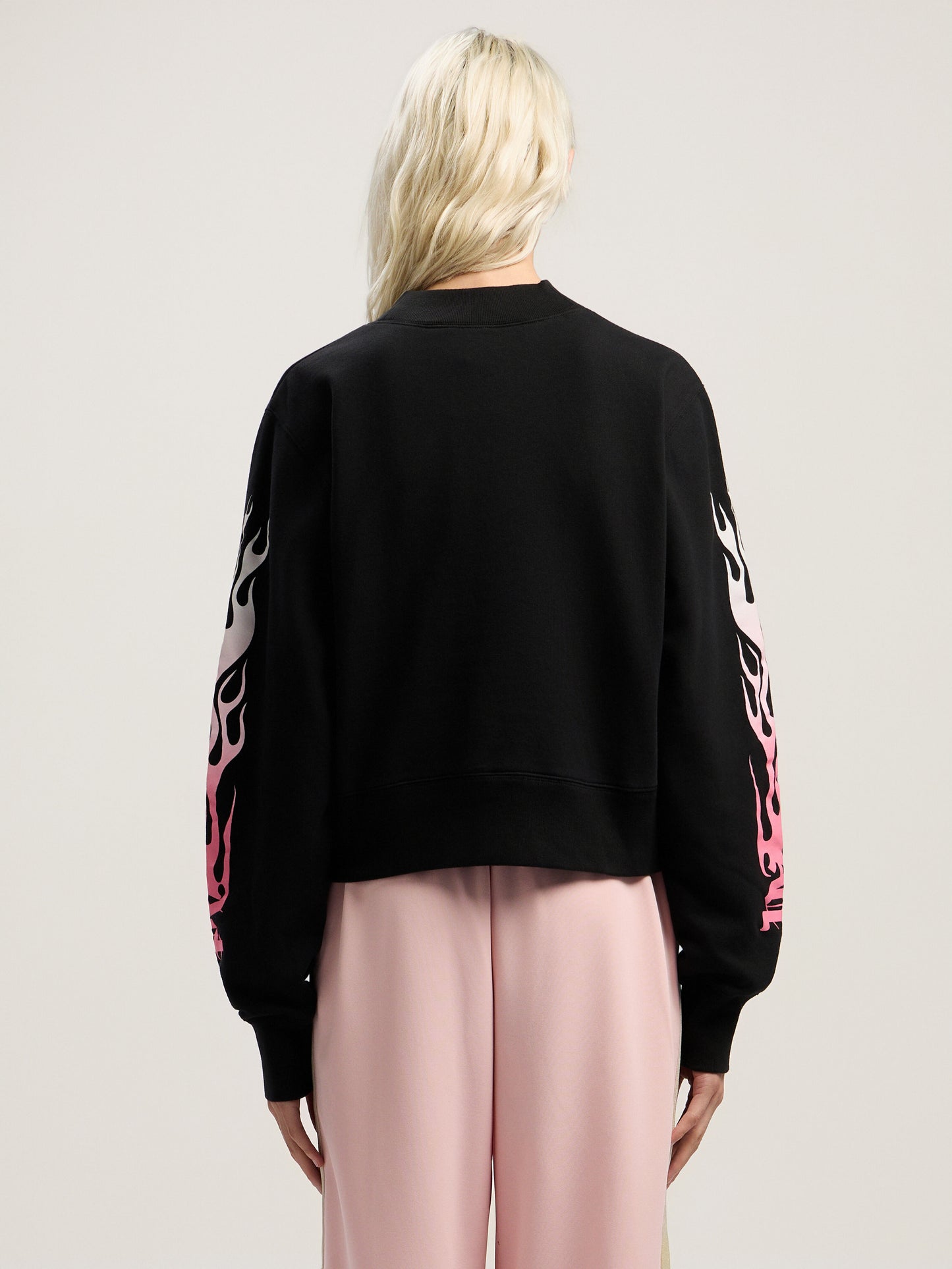 Flames Fitted Crew Sweatshirt