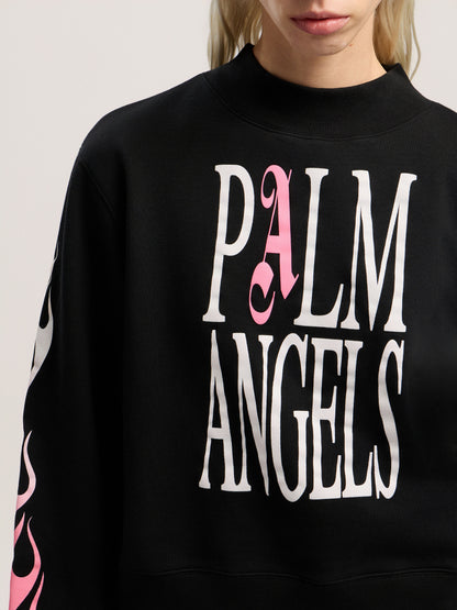 Flames Fitted Crew Sweatshirt
