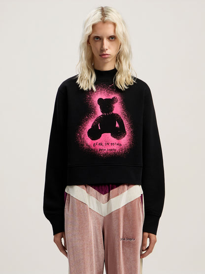 Spray Bear Fitted Crew Sweatshirt