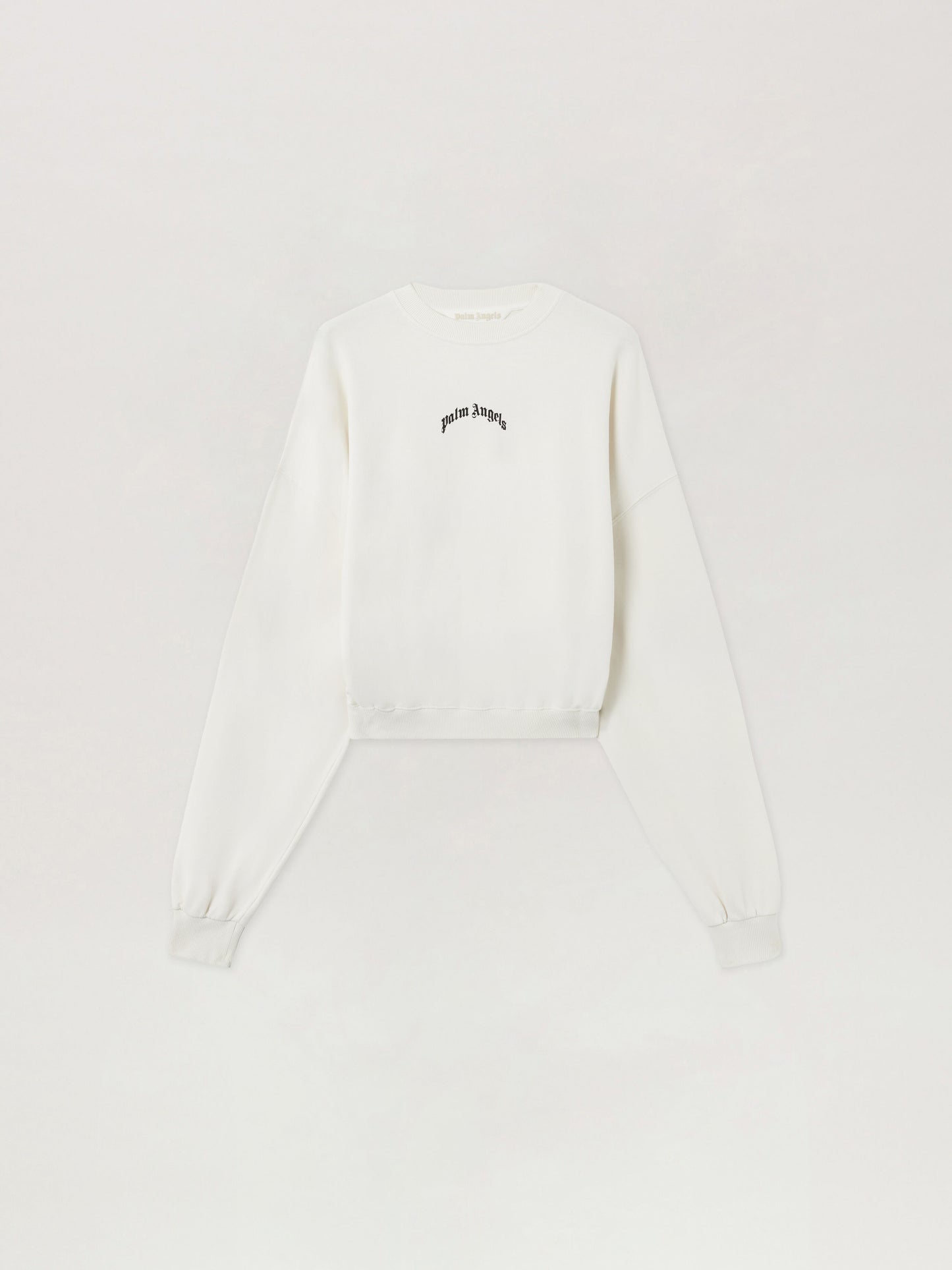 Curved Logo Loose Crop Sweatshirt