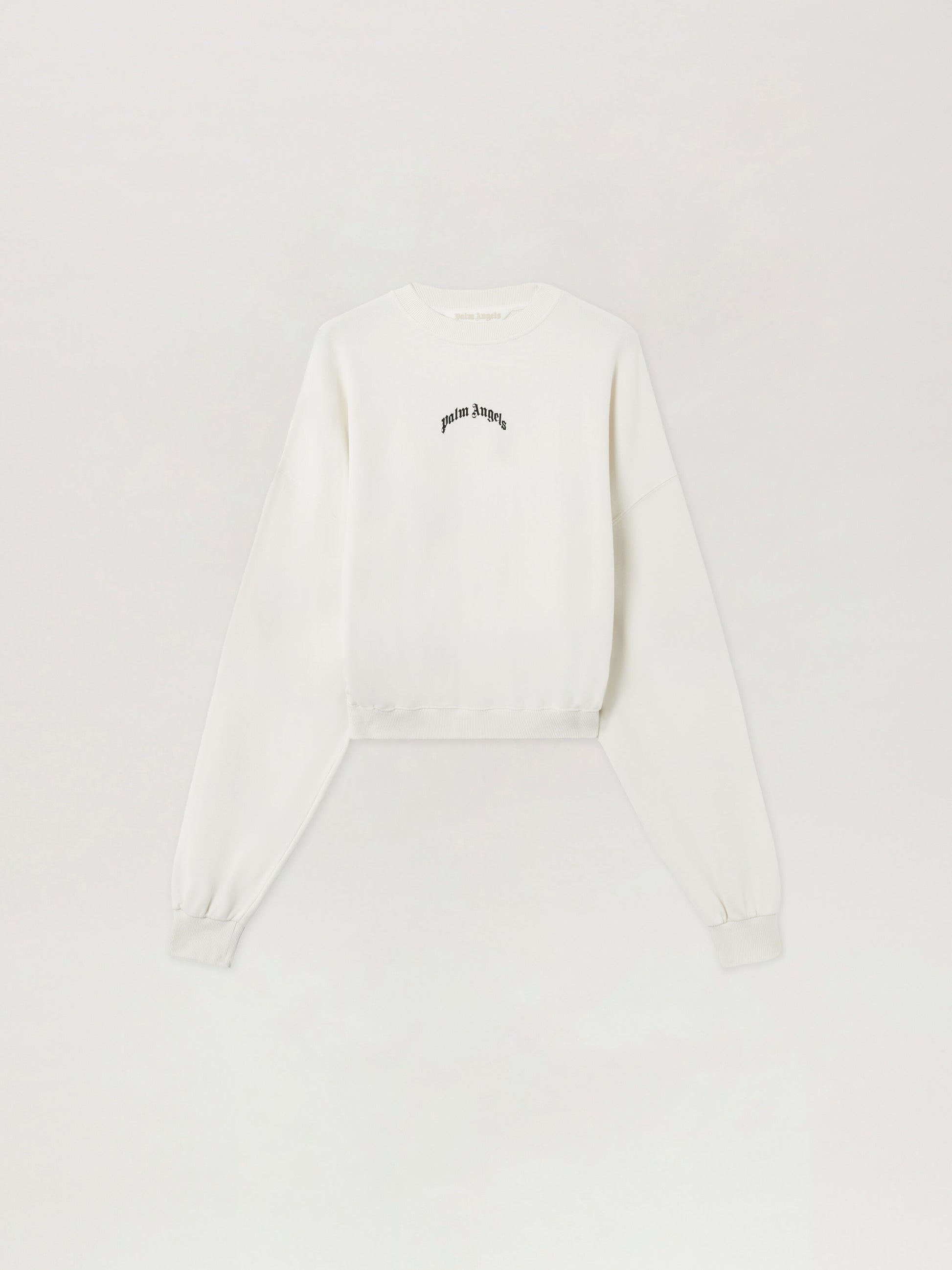 Curved Logo Loose Crop Sweatshirt