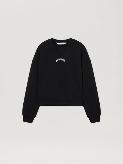 Curved Logo Crop Sweatshirt