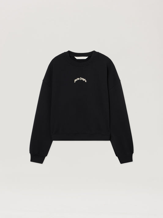 Curved Logo Crop Sweatshirt