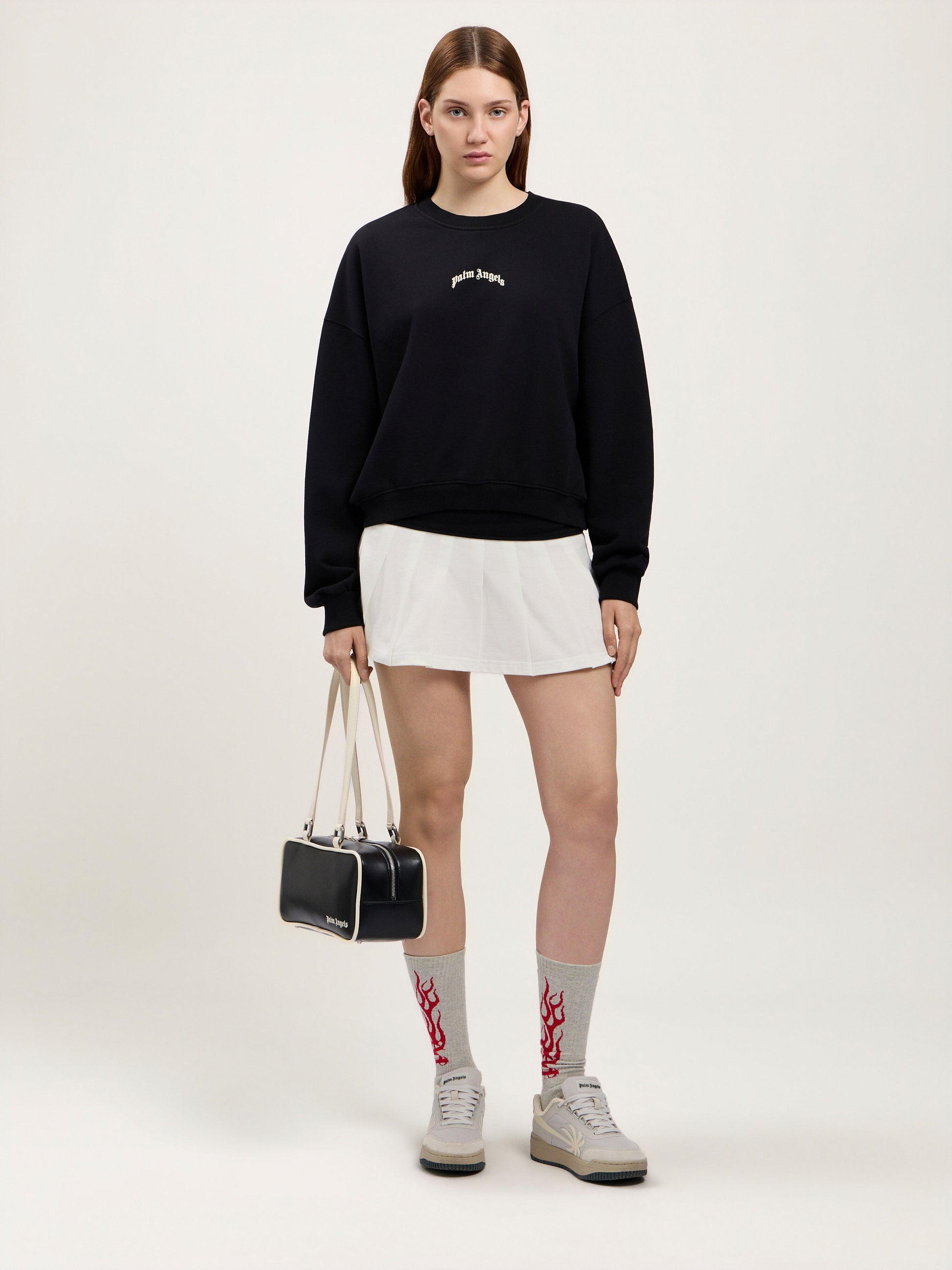 Curved Logo Crop Sweatshirt