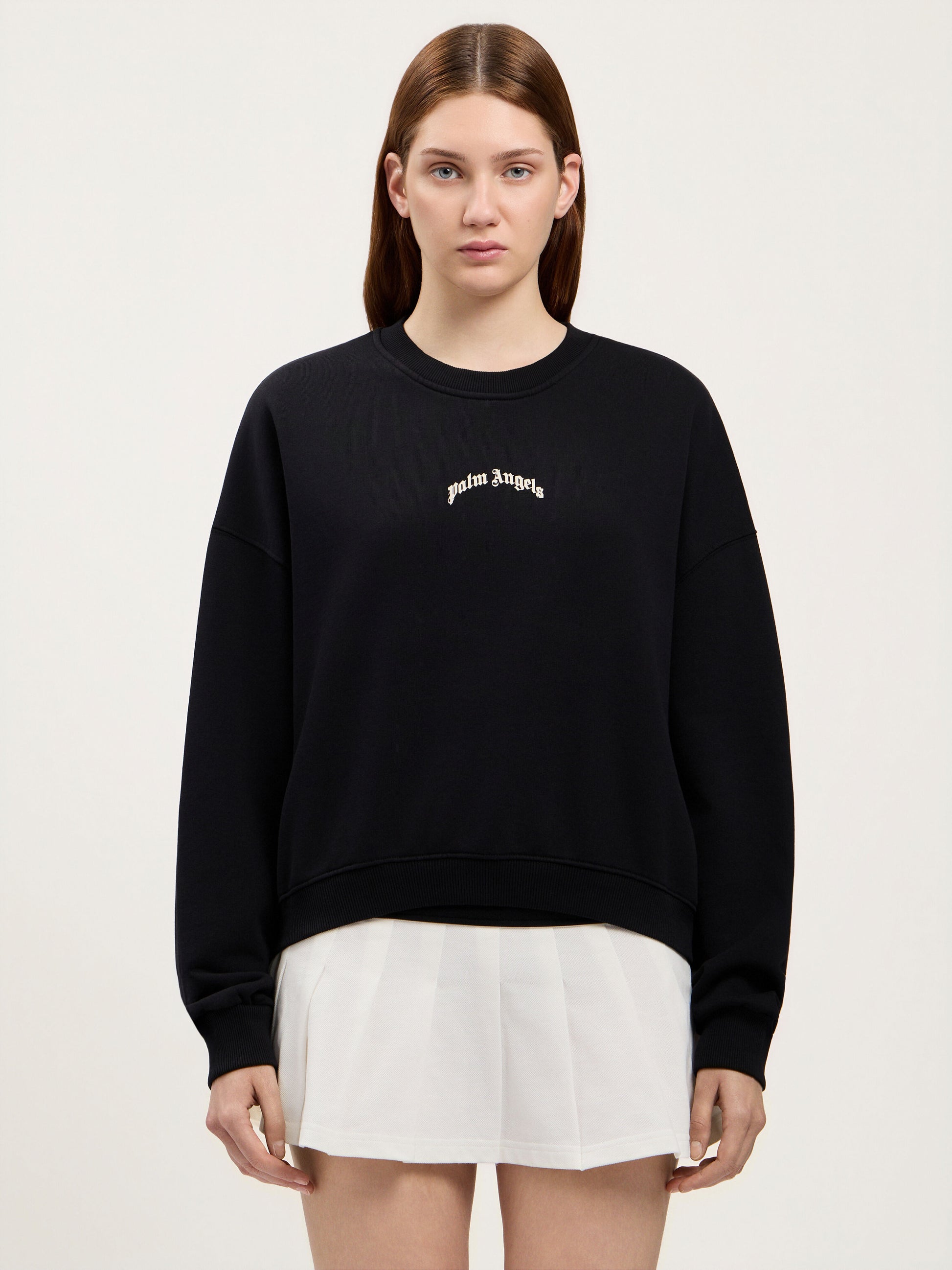 Curved Logo Crop Sweatshirt