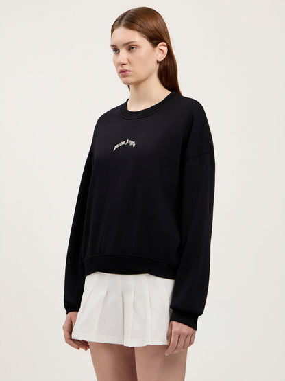 Curved Logo Crop Sweatshirt