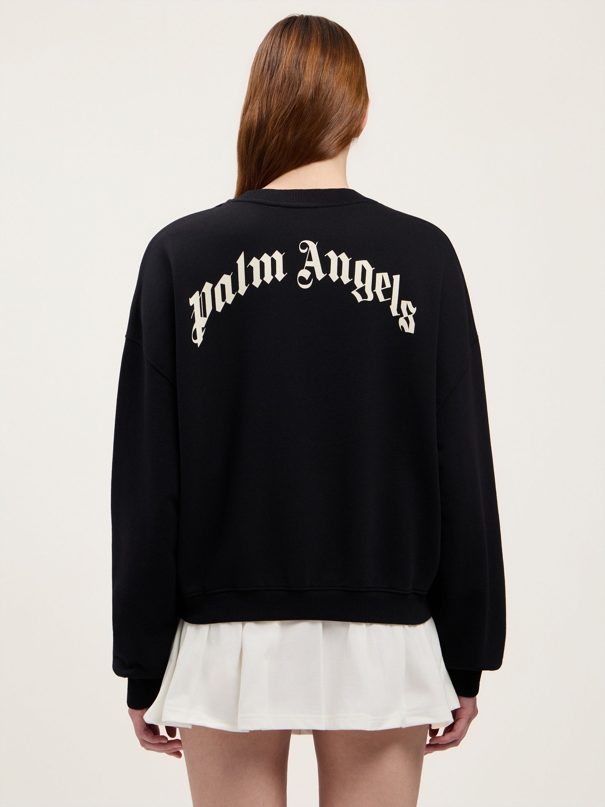 Curved Logo Crop Sweatshirt