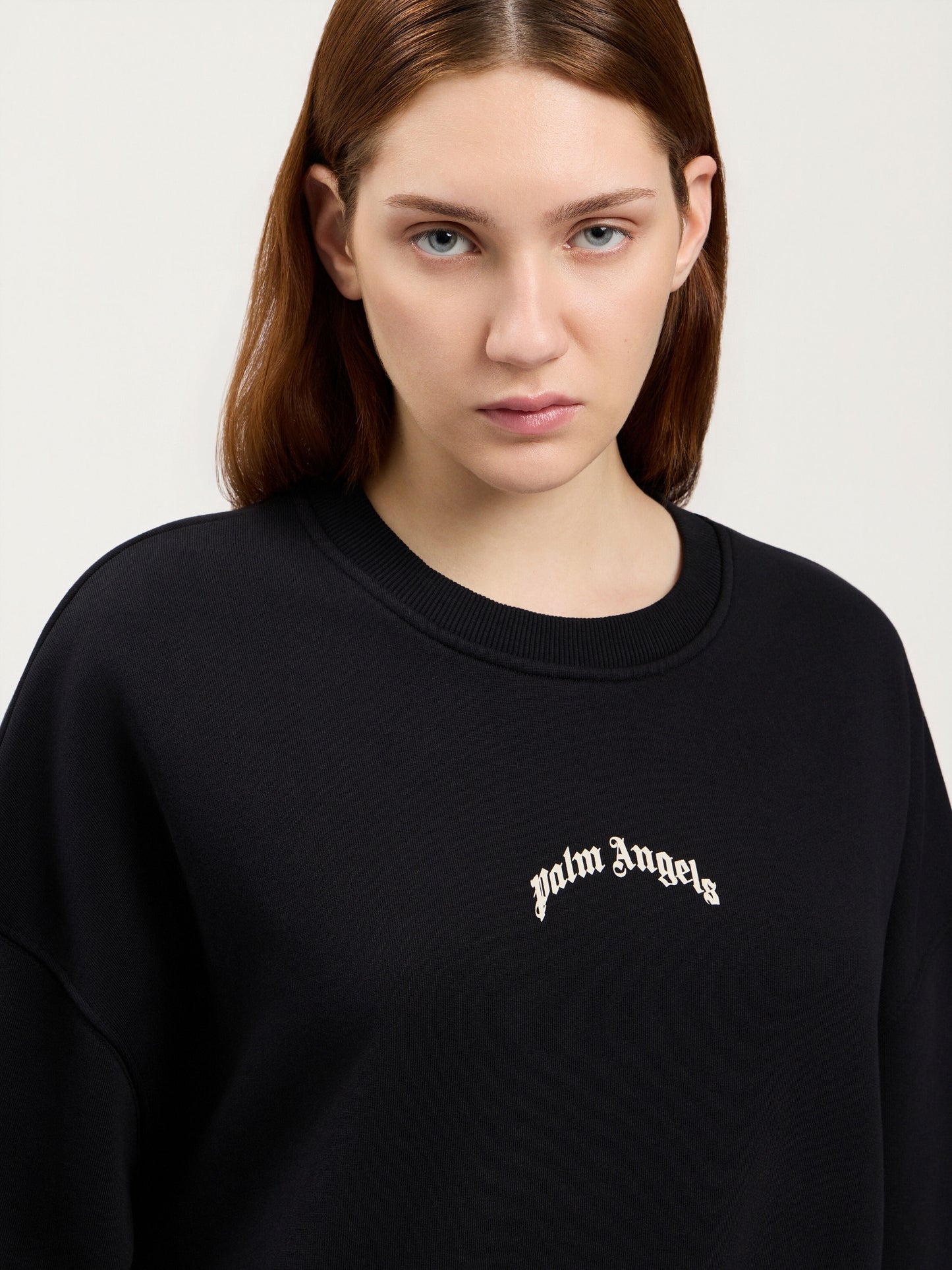 Curved Logo Crop Sweatshirt