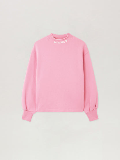 Curved Logo Collar Balloon Sweatshirt
