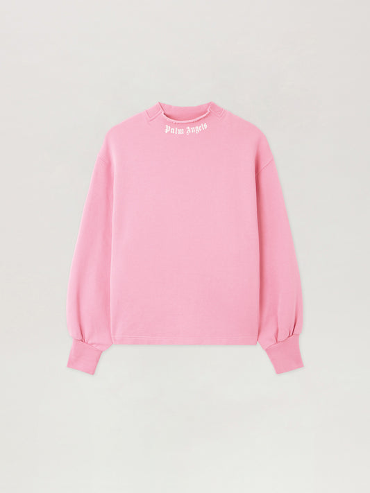 Curved Logo Collar Balloon Sweatshirt