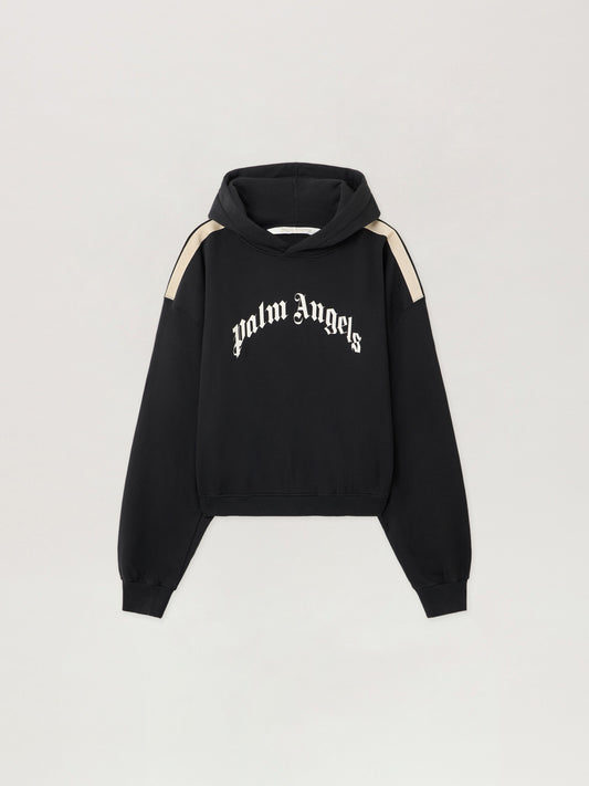 Curved Logo Track Crop Hoodie