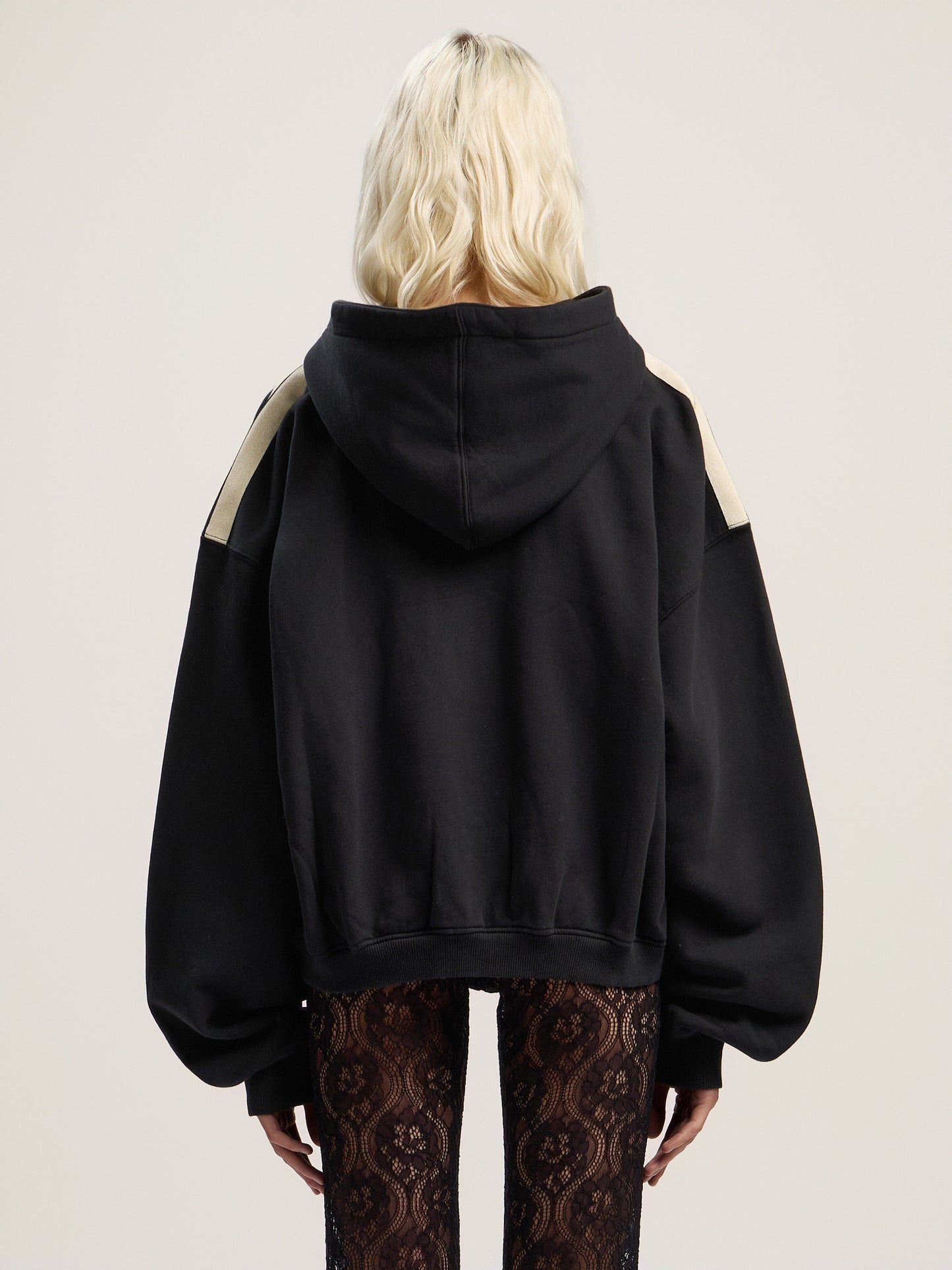 Curved Logo Track Crop Hoodie