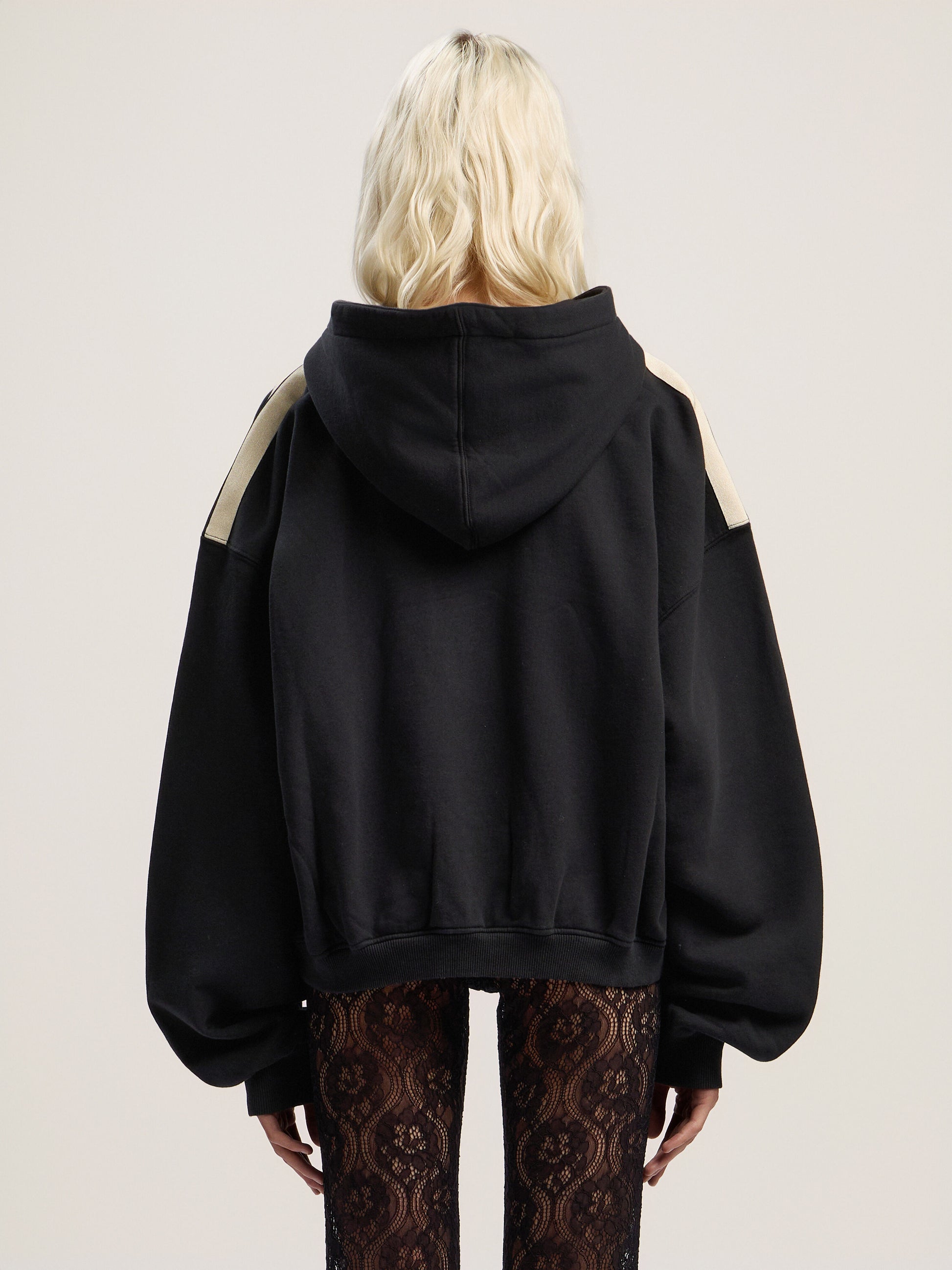 Curved Logo Track Crop Hoodie
