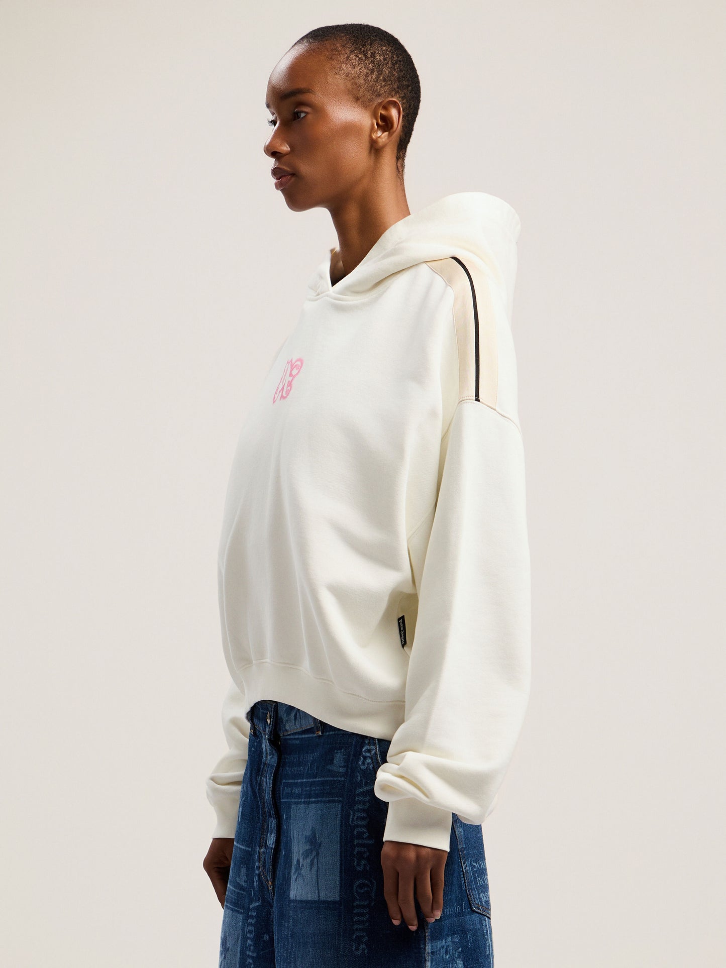 Classic Logo Neon Crop Hoodie