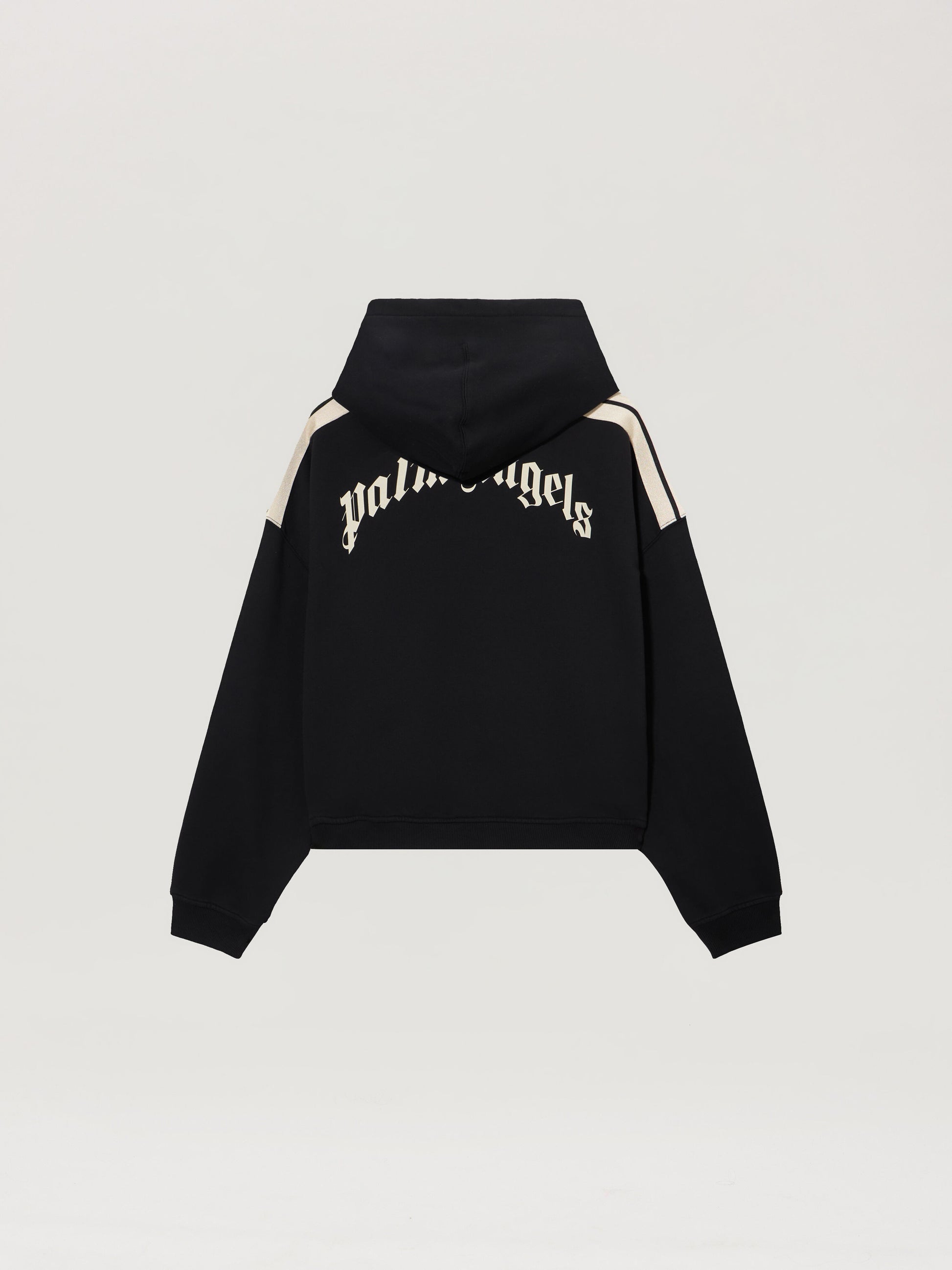 Curved Logo Loose Crop Hoodie