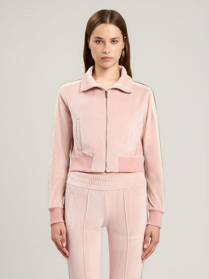 Logo Chenille Crop Track Jacket