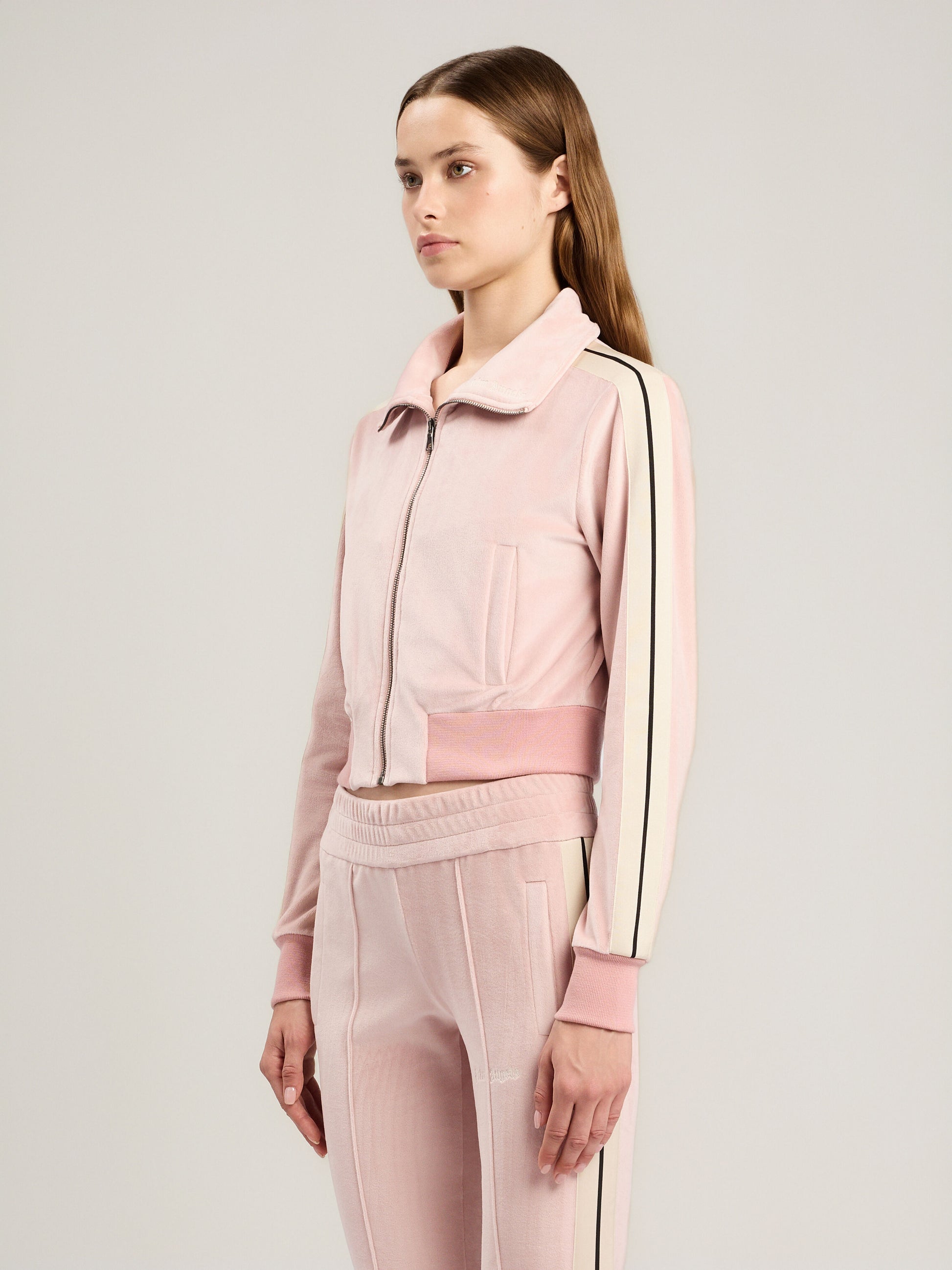 Logo Chenille Crop Track Jacket