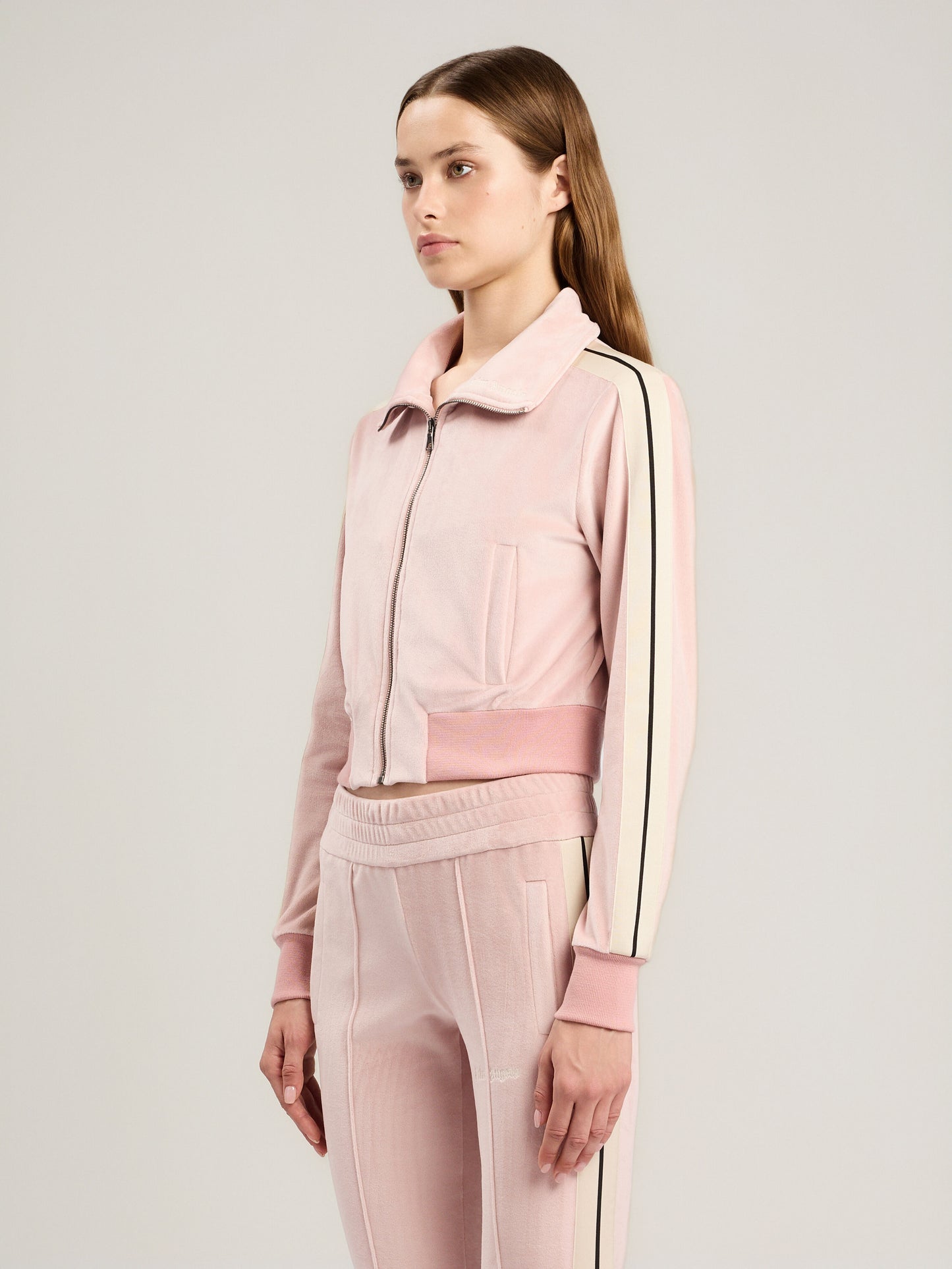 Logo Chenille Crop Track Jacket