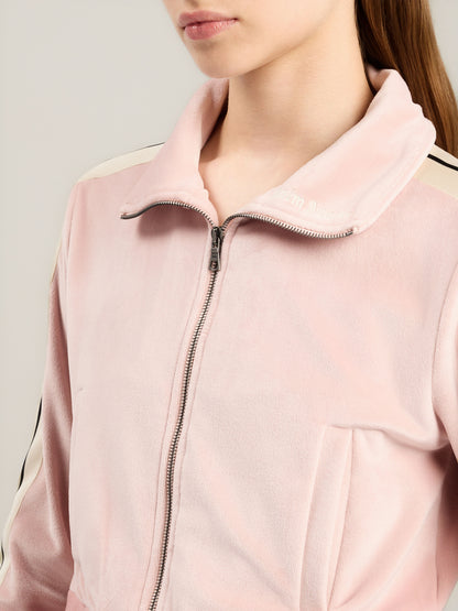 Logo Chenille Crop Track Jacket