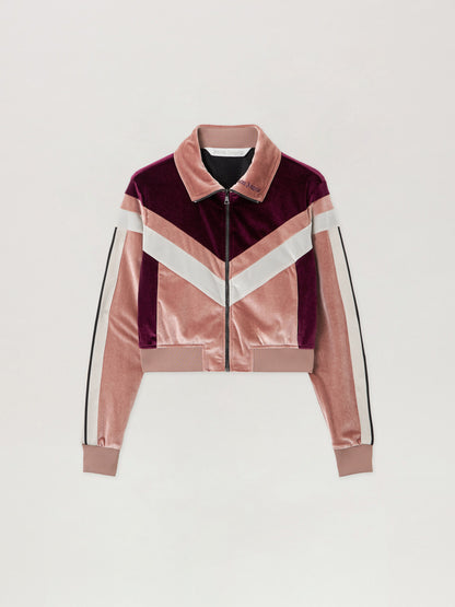 Colorblock Chenille Track Jacket