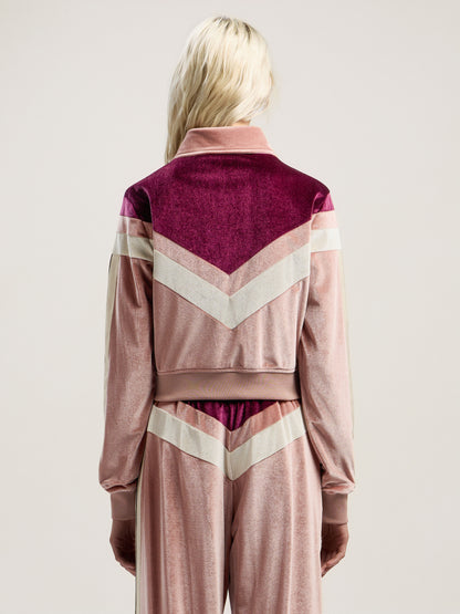 Colorblock Chenille Track Jacket