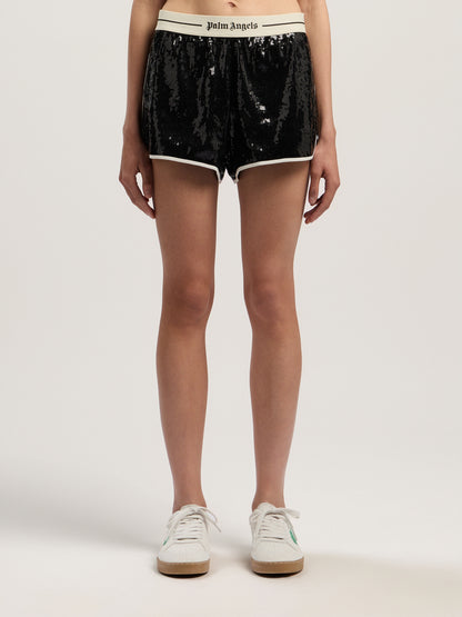 Classic Logo Sequin Shorts