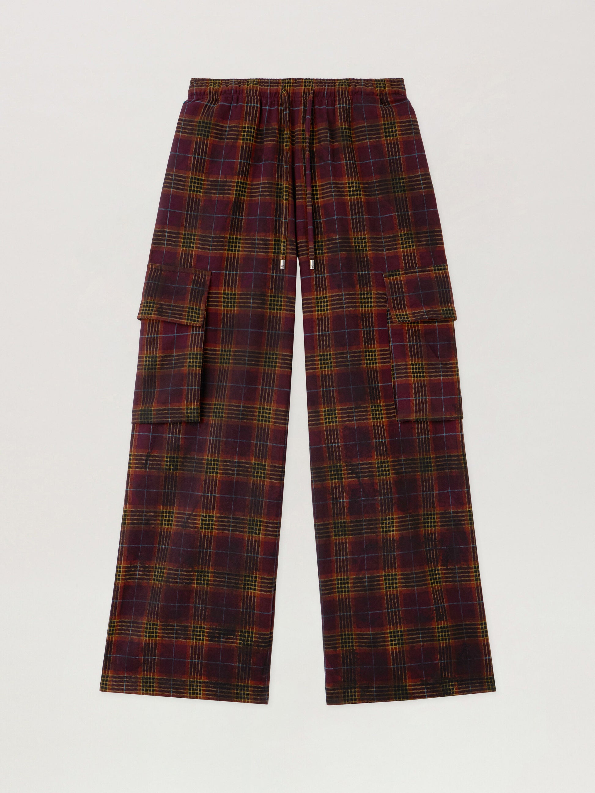 Overdyed Check Cargo Pants