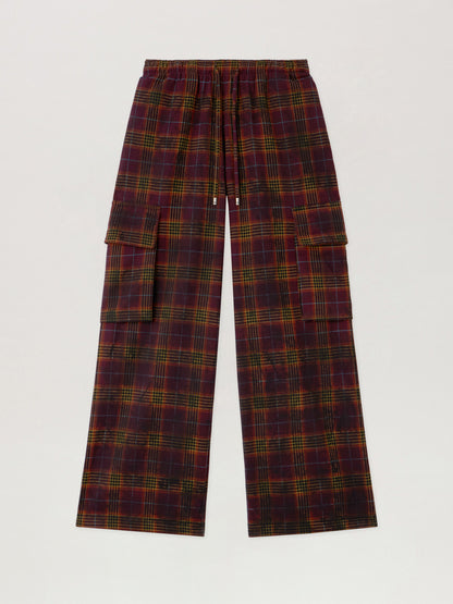 Overdyed Check Cargo Pants