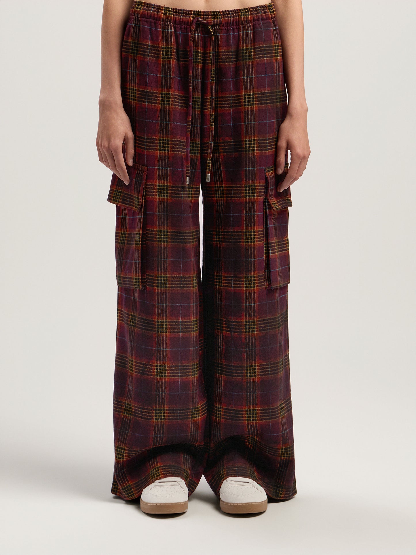 Overdyed Check Cargo Pants